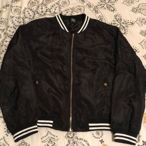 Black bomber jacket!